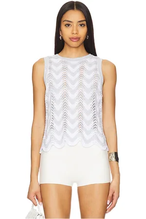 525 America Kayla Chevron Scalloped Tank in . Size M, S, XL, XS.