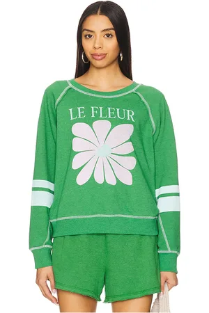 SUNDRY Le Fleur Raglan Sweatshirt in . Size S, XL, XS.