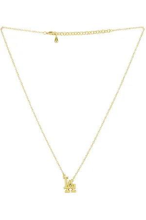 Luv AJ Mlb Dodgers Logo Charm Necklace in .