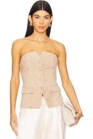 CAMI Zamora Suede Corset in . Size 2, 4, 6, 8.