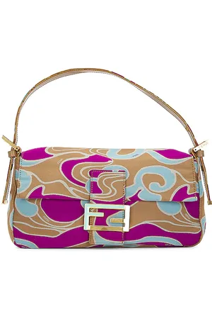 SIEDRES Fendi Mama Baguette Shoulder Bag in Brown,Pink.