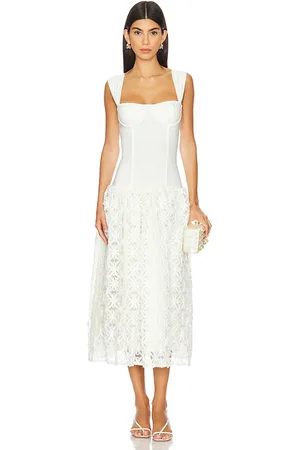WeWoreWhat Corset Lace Skirt Midi Dress in . Size 0.