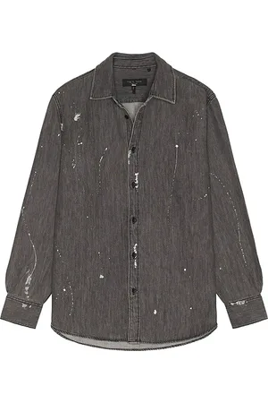RAG&BONE Denim Matthew Shirt in . Size M, S, XL/1X.