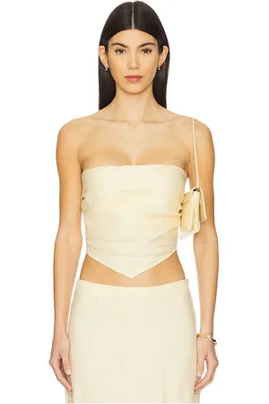 FAITHFULL THE BRAND X REVOLVE Antibes Strapless Top in . Size S, XL, XS.