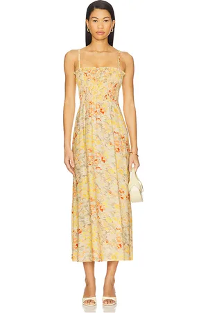 FAITHFULL THE BRAND Sorana Midi Dress in . Size M, S, XL, XS.