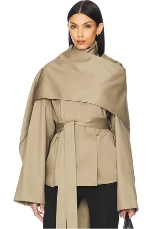 EAVES Yuna Crop Trench in . Size S, XL.