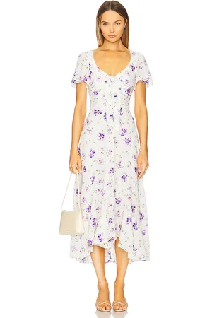 Cinq A Sept Tossed Midi Dress in . Size 4.