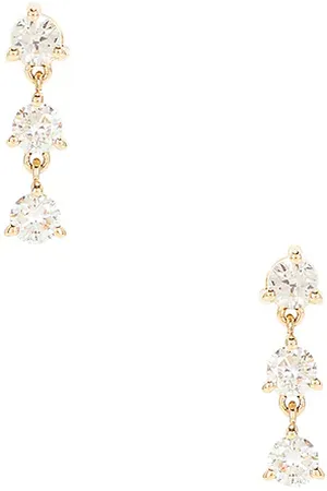 EF Collection Triple Prong Set Diamond Stud Earring in .