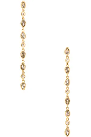 Ettika Linear Shine Drop Earrings in .