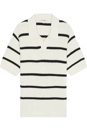 Frame Striped Polo Sweater in . Size M, S.