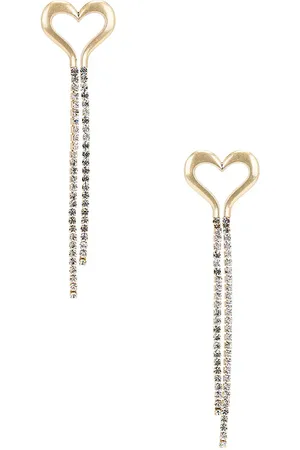 AREA Heart Fringe Earrings in .