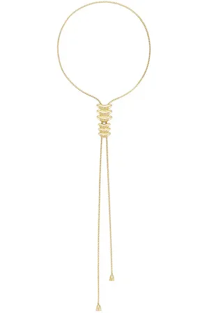 Ettika Metal Vortex Bolo Lariat Necklace in .