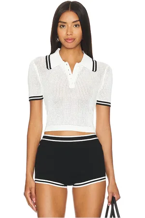 Lovers And Friends Orsola Short Sleeve Polo in . Size M, S, XL, XS, XXS.