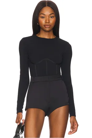 FLEUR DU MAL Organic Cotton Long Sleeve T-shirt Bodysuit in . Size M, XL, XS.