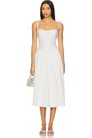 MORE TO COME Theresa Midi Corset Dress in . Size M, S, XL, XS, XXS.