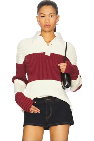 Lioness X REVOLVE Prince Rugby Top in Red,Cream. Size M, S, XL, XS.