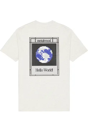 Metalwood Hello World T-Shirt in . Size M, S, XL/1X.