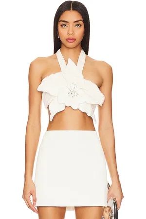 PATBO Flower Applique Halter Top in . Size 8.