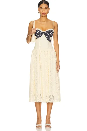 For Love & Lemons Lucy Lace Midi Dress in . Size L, S, XS.