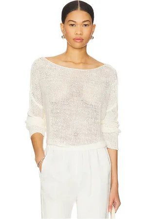 ENZA COSTA Linen Open Knit Bateau Sweater in . Size S, XL.