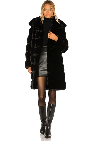 Adrienne Landau Faux Fur Long Coat in . Size S.