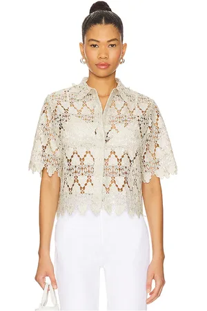 Frame The Lace Button Up Shirt in . Size M, S, XL, XXS.