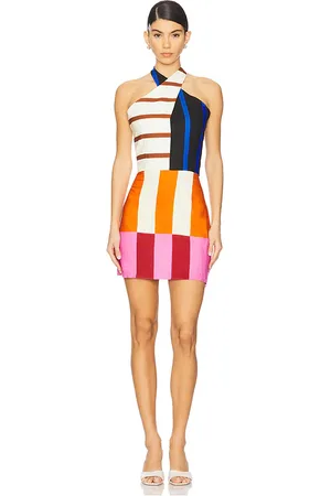 Cala De La Cruz Veneta Dress in Navy,Pink. Size XS.