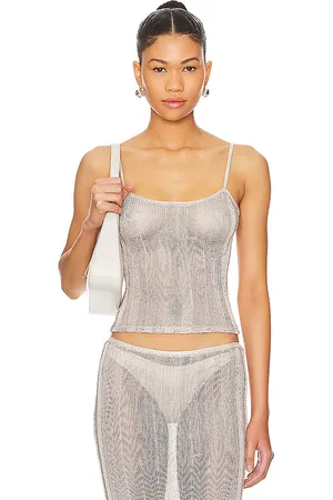 DANIELLE GUIZIO Slinky Rib Knit Tank in . Size S, XS, XXS.