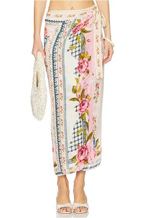 Agua Bendita Zinna Meraki Sarong in Cream,Pink.