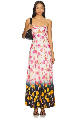 Essentiel Antwerp Heorgia Midi Dress in Ivory,Pink. Size 34, 36, 38, 40.