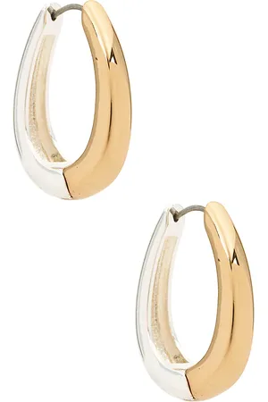 Ettika Metallic Mix Medium Hoop Earrings in .
