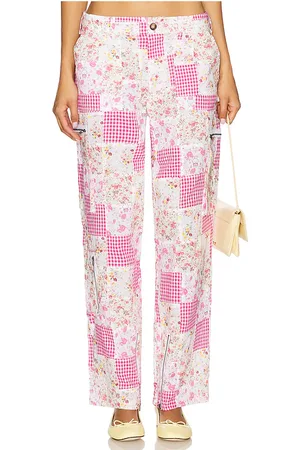 DANIELLE GUIZIO Adrian Patchwork Pant in . Size S, XL, XS, XXS.