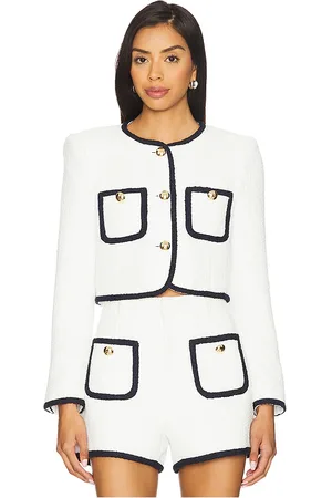 Cinq A Sept Contrast Auden Jacket in . Size 00, 10, 12, 2, 4, 6, 8.