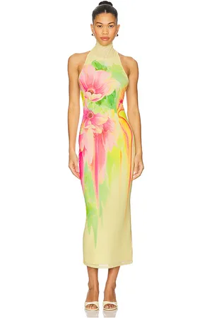 AFRM Olimpia Dress in Yellow,Pink. Size L, M, S, XL, XS, XXL, XXS.