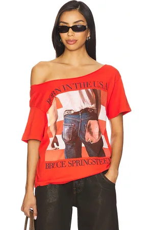 DAYDREAMER Bruce Springsteen Born in The Usa Off The Shoulder Tee in . Size M, S, XL, XS.