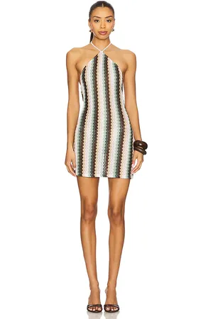 Lovers And Friends Nettie Mini Dress in Green,Brown. Size M, S, XL, XS, XXS.