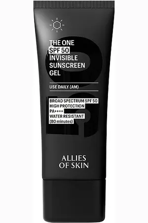 Allies of Skin The One Spf 50 Invisible Sunscreen Gel in .