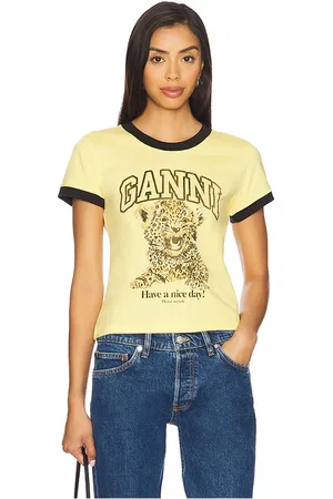 Ganni X Revolve Basic Jersey Baby Tiger Relaxed T- Shirt in . Size M, S, XL, XS, XXS.