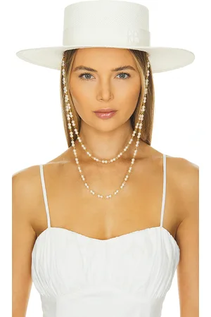Ruslan Baginskiy Double Chain Strap Boater Hat in . Size XS.