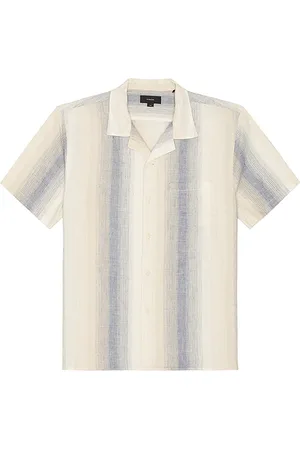 Vince Marina Stripe Short Sleeve Cabana Shirt in . Size M, S, XL/1X.