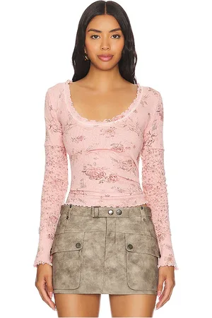 Free People X We The Free Clover Printed Thermal Top in . Size XS.