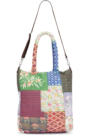 Found Gardenia Tapestry Tote Bag in Green,Pink.