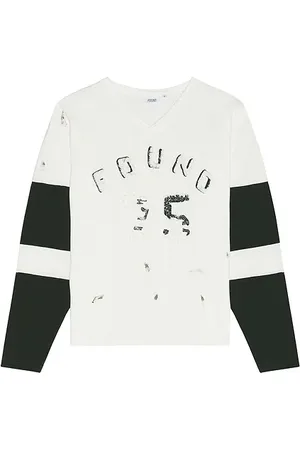 Found Distressed Long Sleeve Team Jersey in . Size L. Also in M, S, XL/1X.