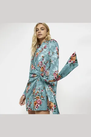 River Island Womens Floral Long Sleeve Blazer Dress