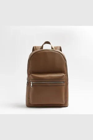 River Island Mens Faux Leather Zip Fastening Backpack