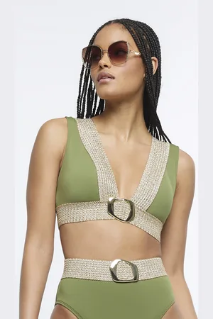 River Island Womens Plunge Bikini Top
