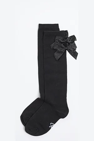 kind society River Island Girls Bow Knee High Socks