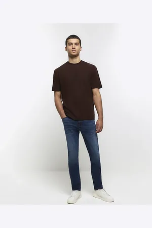 kind society Mens River Island Dark Skinny Fit Jeans