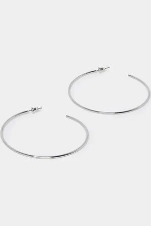 River Island Womens Thin Hoop Earrings