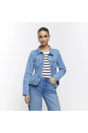 River Island Womens Denim Plait Detail Jacket